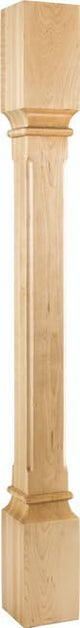 Hardware Resources P38-3.5-HMP 3-1/2" W x 3-1/2" D x 35-1/2" H Hard Maple Fluted Edge Post