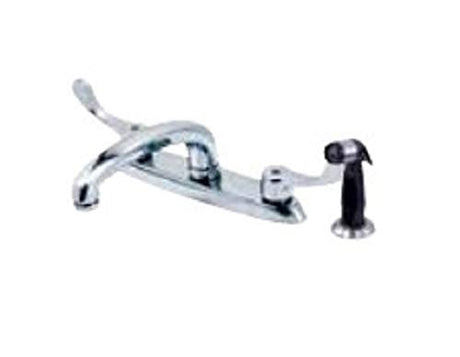 Chrome Commercial Two Handle Kitchen Faucets W/out Spray & W/ Wrist ...
