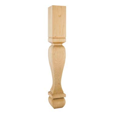 Hardware Resources P13-5-HMP 5" W x 5" D x 35-1/2" H Hard Maple Footed Square Post