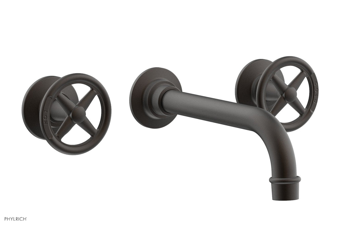 Phylrich 220-11-10B WORKS Wall Lavatory Set - Cross Handles 220-11 - Oil Rubbed Bronze