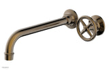 Phylrich 220-15-10-047 WORKS 10" Single Handle Wall Lavatory Set - Cross Handle 220-15-10 - Antique Brass