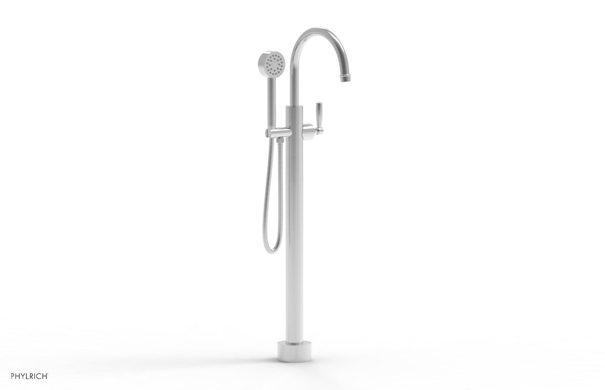 Phylrich 220-45-01-026 WORKS Tall Floor Mount Tub Filler - Lever Handle with Hand Shower  220-45-01