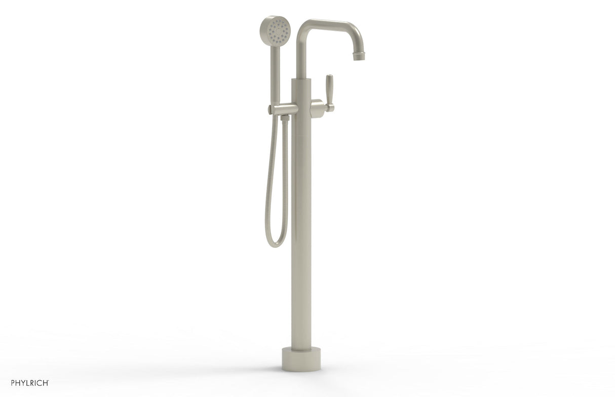 Phylrich 220-47-01-15B WORKS Tall Floor Mount Tub Filler - Lever Handle with Hand Shower  220-47-01 - Burnished Nickel