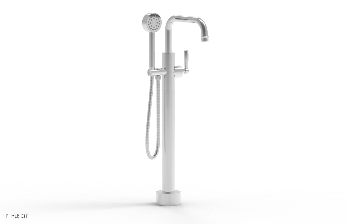 Phylrich 220-47-03-026 WORKS Low Floor Mount Tub Filler - Lever Handle with Hand Shower  220-47-03