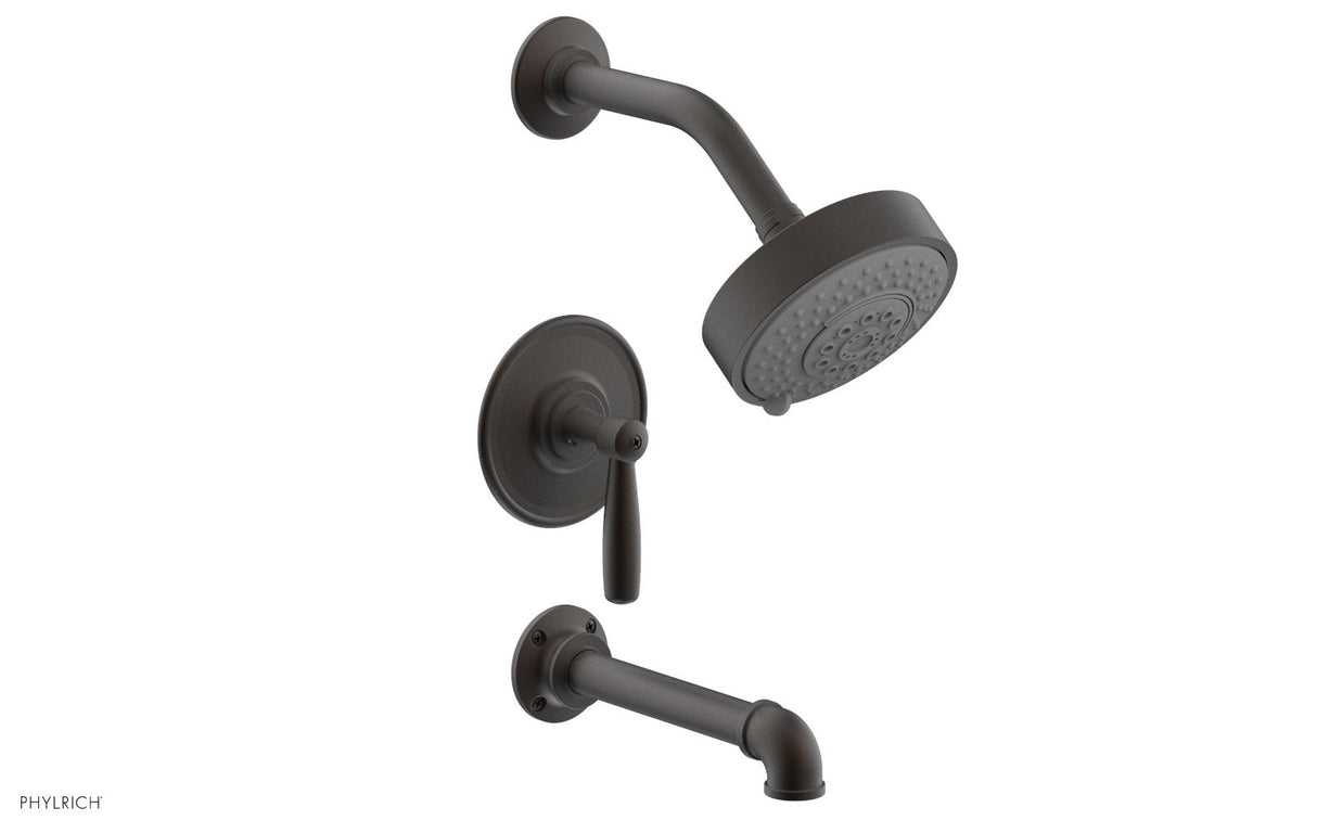 Phylrich 221-27-10B WORKS 2 Pressure Balance Tub and Shower Set - Lever Handle 221-27 - Oil Rubbed Bronze