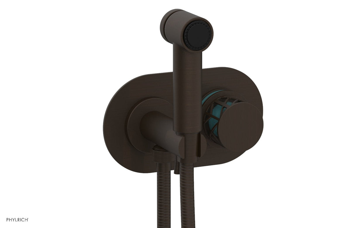 Phylrich 222-64-11BX049 JOLIE Wall Mounted Bidet, Round Handle with "Turquoise" Accents 222-64 - Antique Bronze