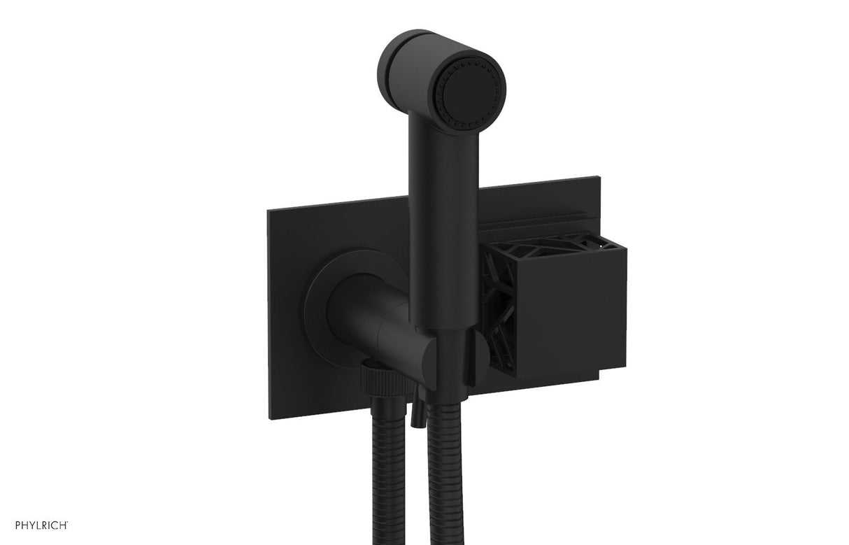Phylrich 222-65-040X041 JOLIE Wall Mounted Bidet, Square Handle with "Black" Accents 222-65 - Matte Black