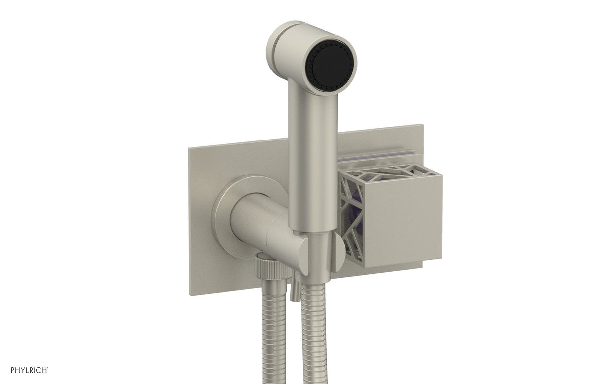 Phylrich 222-65-15BX046 JOLIE Wall Mounted Bidet, Square Handle with "Purple" Accents 222-65 - Burnished Nickel