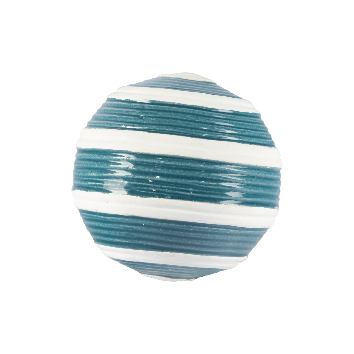 Elk 223089 White and Blue Stripped Croquet Ball