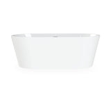 MAAX 106471-000-001-000 Lorca 6731 Acrylic Freestanding Center Drain Bathtub in White with White Skirt