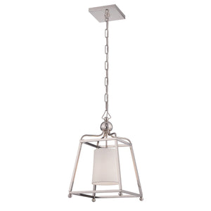 Libby Langdon for Crystorama Sylvan 1 Light Polished Nickel Mini Pendant 2240-PN