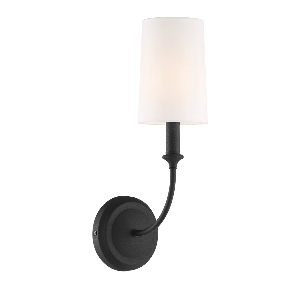 Libby Langdon for Crystorama Sylvan 1 Light Black Forged Sconce 2241-BF