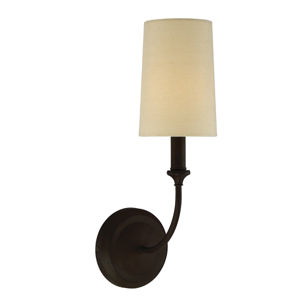 Libby Langdon for Crystorama Sylvan 1 Light Black Forged Sconce 2241-BF