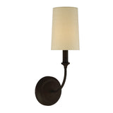 Libby Langdon for Crystorama Sylvan 1 Light Black Forged Sconce 2241-BF