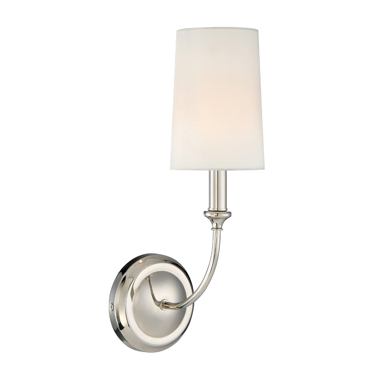 Libby Langdon for Crystorama Sylvan 1 Light Polished Nickel Sconce 2241-PN