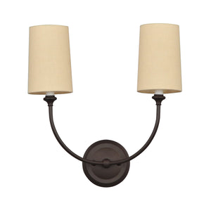 Libby Langdon for Crystorama Sylvan 2 Light Black Forged Sconce 2242-BF