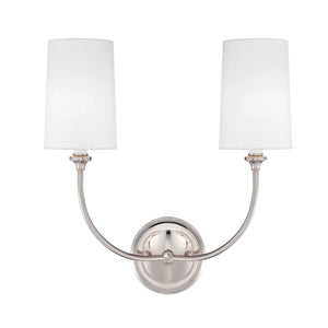 Libby Langdon for Crystorama Sylvan 2 Light Black Forged Sconce 2242-BF