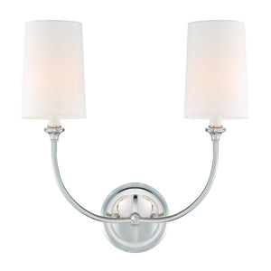 Libby Langdon for Crystorama Sylvan 2 Light Black Forged Sconce 2242-BF