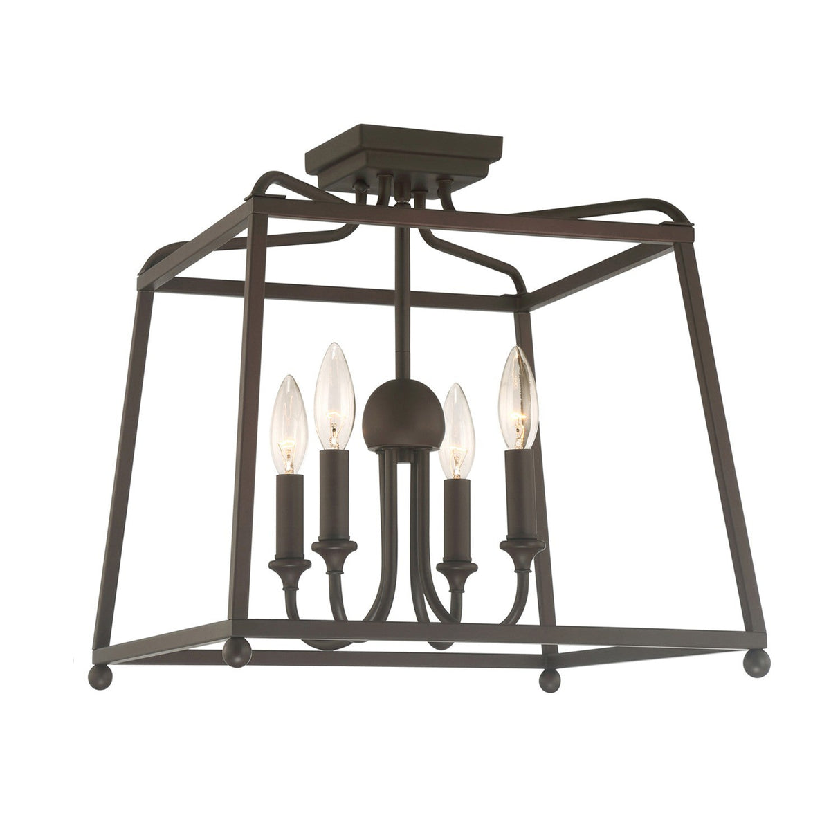 Libby Langdon for Crystorama Sylvan 4 Light Dark Bronze Semi Flush Mount 2243-DB