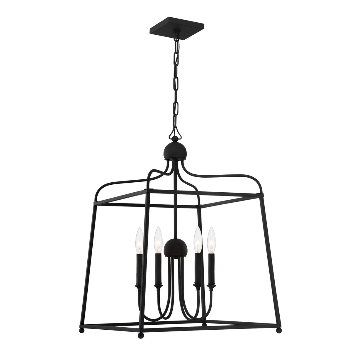 Libby Langdon for Crystorama Sylvan 4 Light Black Forged Chandelier 2244-BF_NOSHADE