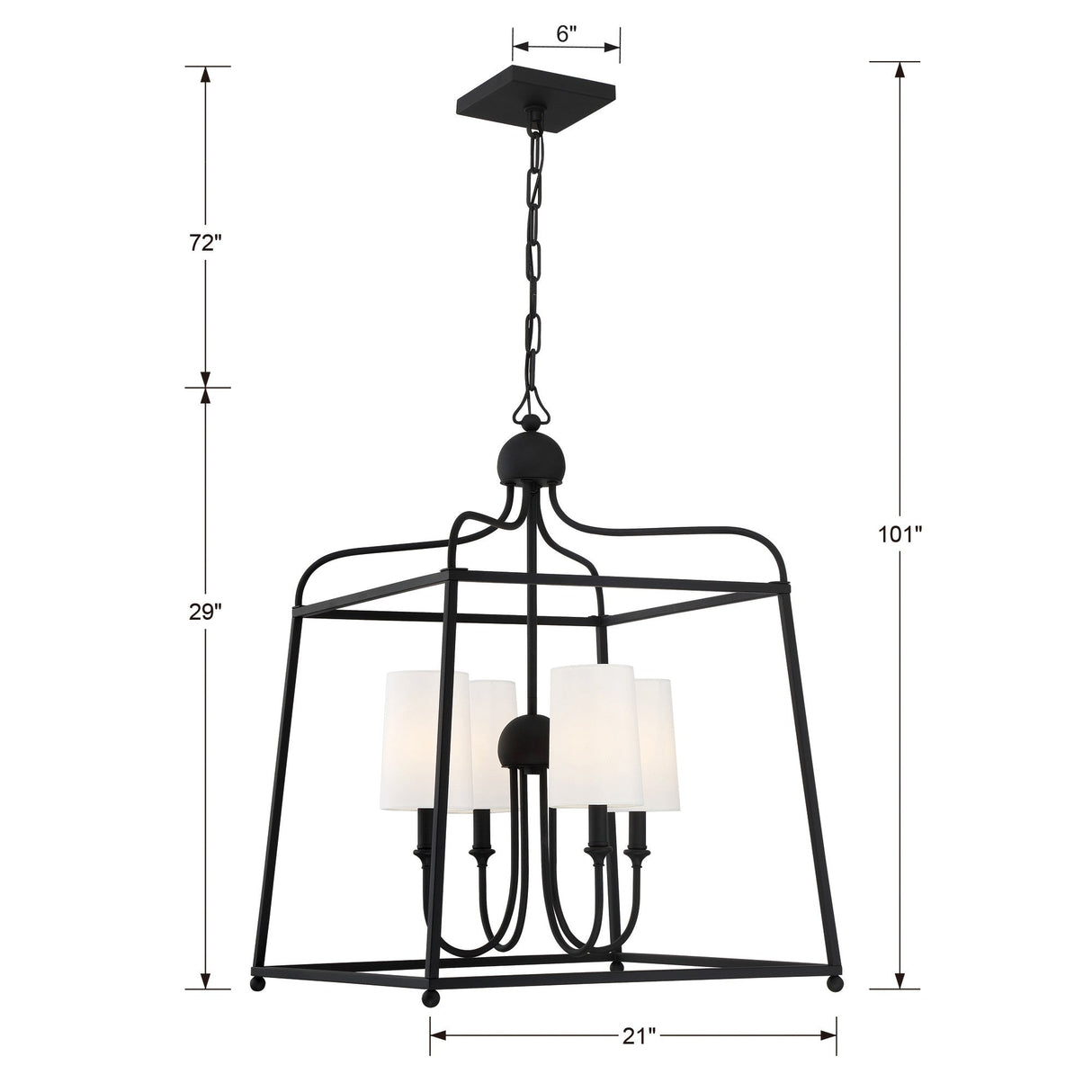 Libby Langdon for Crystorama Sylvan 4 Light Black Forged Chandelier 2244-BF