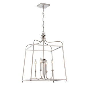 Libby Langdon for Crystorama Sylvan 4 Light Black Forged Chandelier 2244-BF