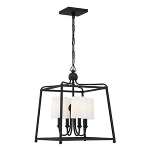 Libby Langdon for Crystorama Sylvan 4 Light Black Forged Mini Chandelier 2245-BF