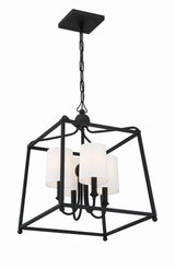 Libby Langdon for Crystorama Sylvan 4 Light Black Forged Mini Chandelier 2245-BF