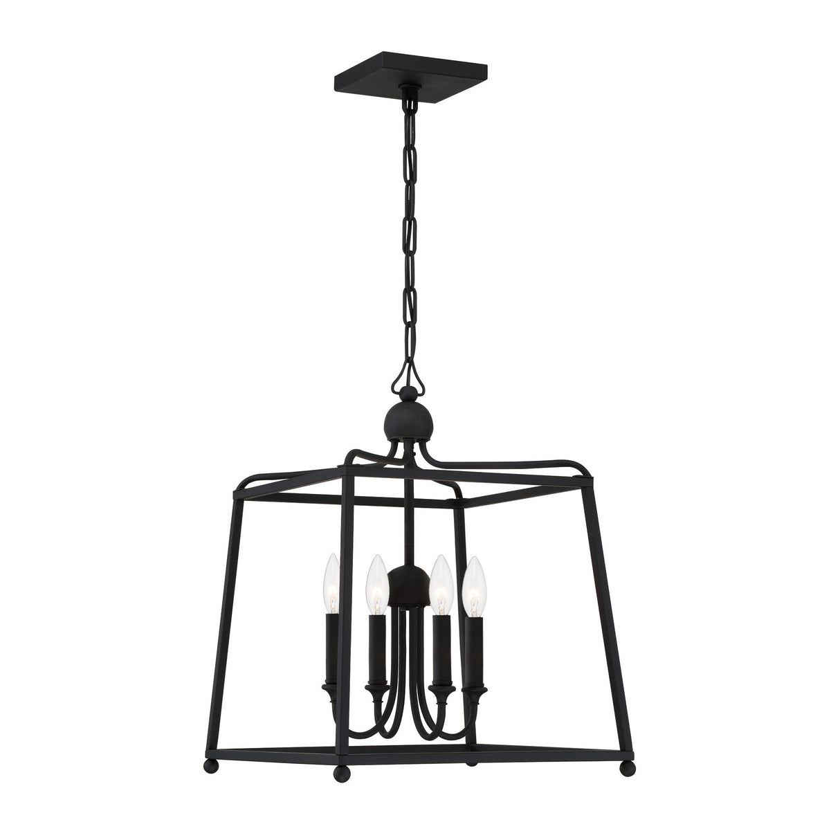 Libby Langdon for Crystorama Sylvan 4 Light Black Forged Mini Chandelier 2245-BF