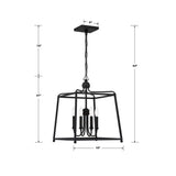 Libby Langdon for Crystorama Sylvan 4 Light Black Forged Mini Chandelier 2245-BF_NOSHADE