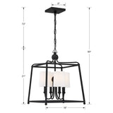 Libby Langdon for Crystorama Sylvan 4 Light Black Forged Mini Chandelier 2245-BF