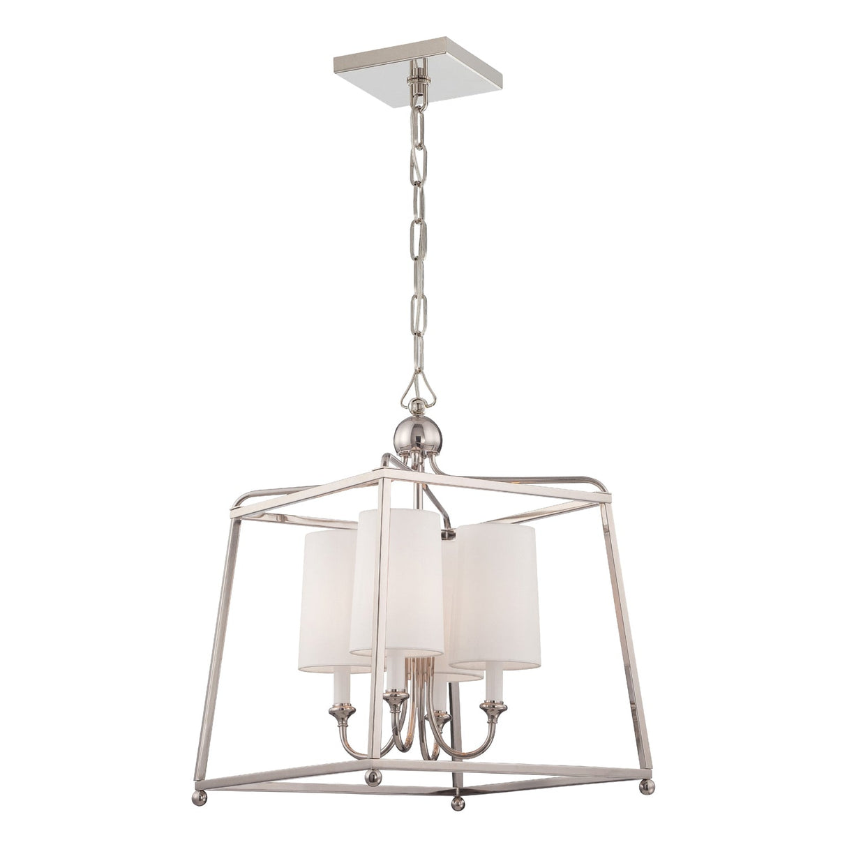 Libby Langdon for Crystorama Sylvan 4 Light Polished Nickel Mini Chandelier 2245-PN