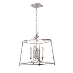 Libby Langdon for Crystorama Sylvan 4 Light Polished Nickel Mini Chandelier 2245-PN_NOSHADE