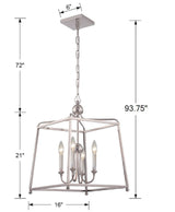 Libby Langdon for Crystorama Sylvan 4 Light Black Forged Mini Chandelier 2245-BF_NOSHADE