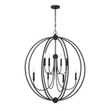 Libby Langdon for Crystorama Sylvan 8 Light Black Forged Chandelier 2246-BF