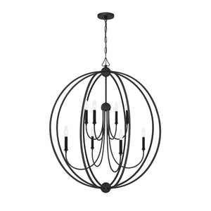 Libby Langdon for Crystorama Sylvan 8 Light Black Forged Chandelier 2246-BF_NOSHADE