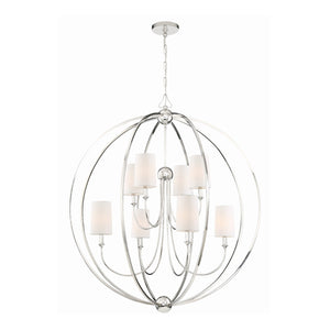 Libby Langdon for Crystorama Sylvan 8 Light Polished Nickel Chandelier 2246-PN