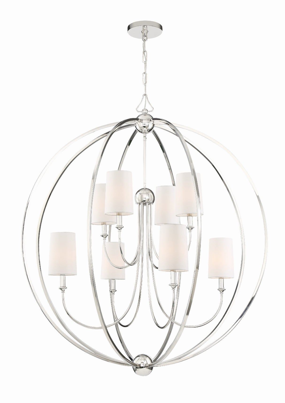 Libby Langdon for Crystorama Sylvan 8 Light Black Forged Chandelier 2246-BF