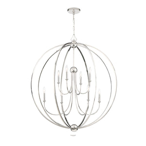 Libby Langdon for Crystorama Sylvan 8 Light Black Forged Chandelier 2246-BF