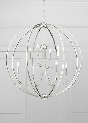Libby Langdon for Crystorama Sylvan 8 Light Black Forged Chandelier 2246-BF