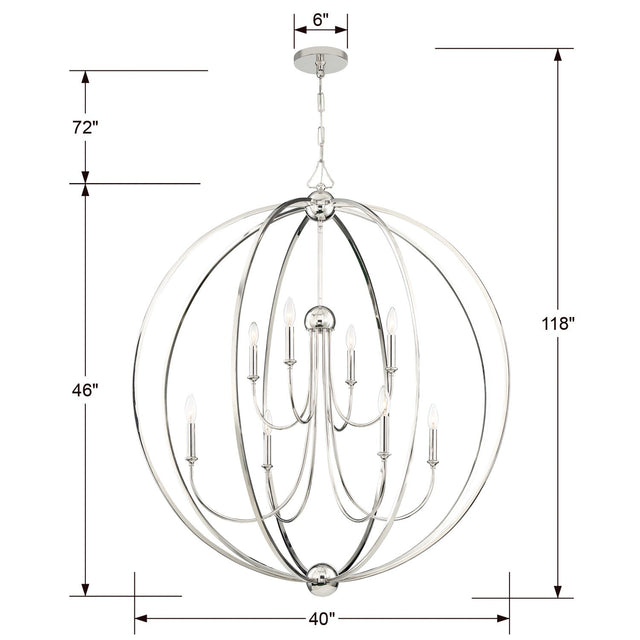 Libby Langdon for Crystorama Sylvan 8 Light Black Forged Chandelier 2246-BF_NOSHADE