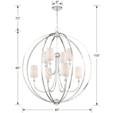 Libby Langdon for Crystorama Sylvan 8 Light Black Forged Chandelier 2246-BF