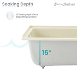 Voltaire 48" X 32" Left-Hand Drain Alcove Bathtub in Bisque