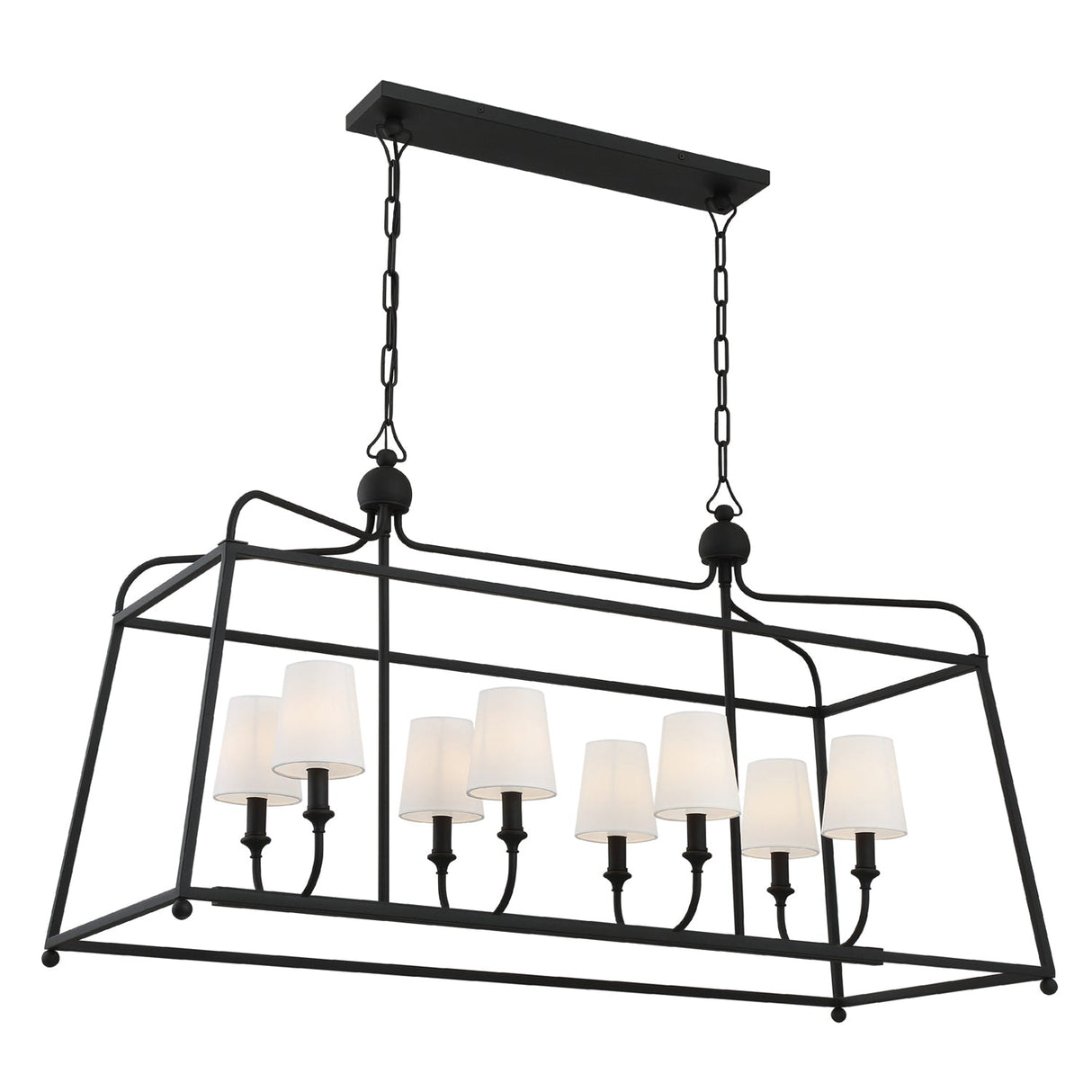 Libby Langdon for Crystorama Sylvan 8 Light Black Forged Chandelier 2249-BF