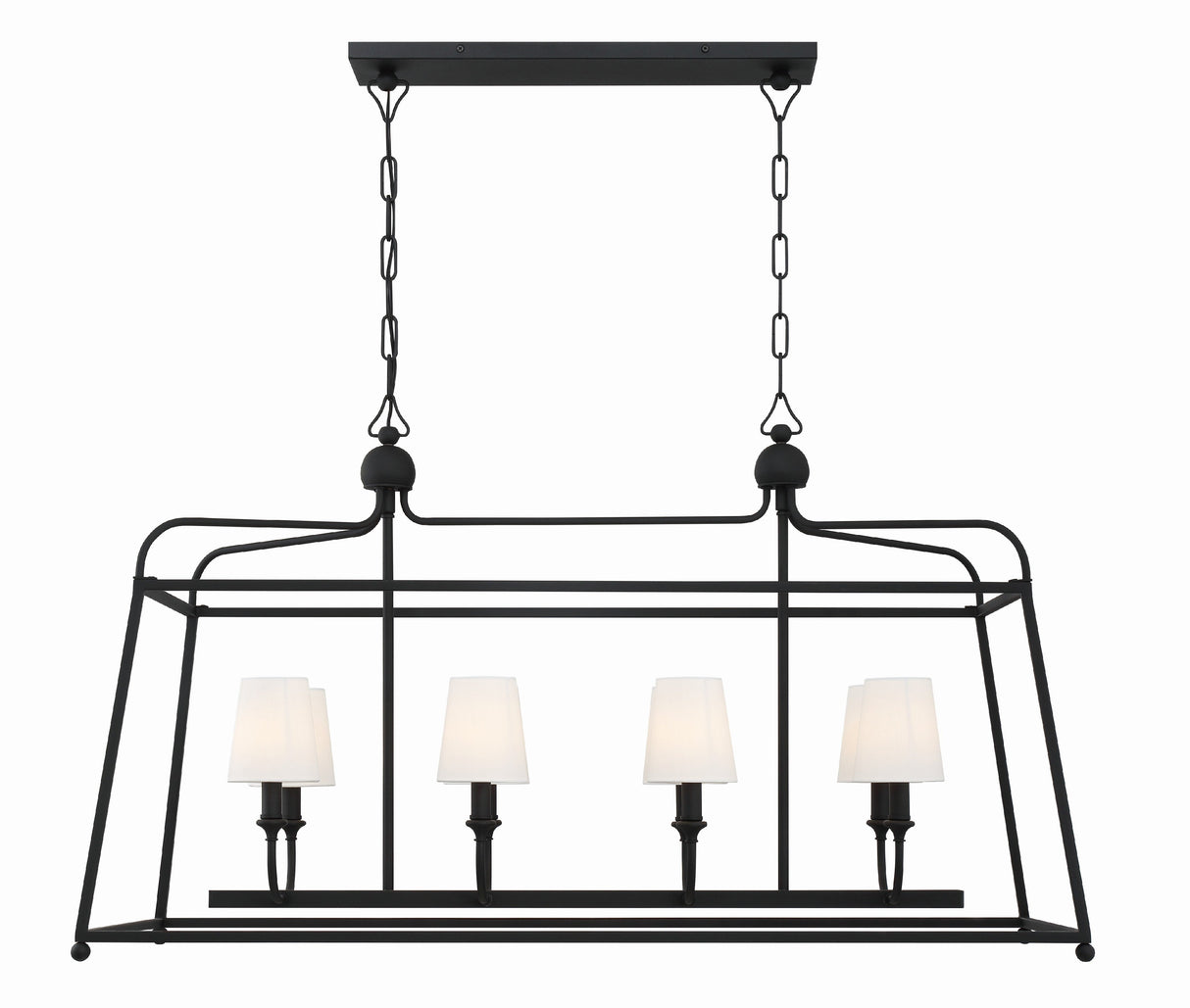 Libby Langdon for Crystorama Sylvan 8 Light Black Forged Chandelier 2249-BF