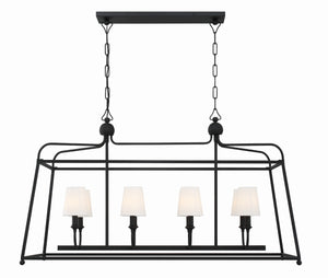 Libby Langdon for Crystorama Sylvan 8 Light Black Forged Chandelier 2249-BF