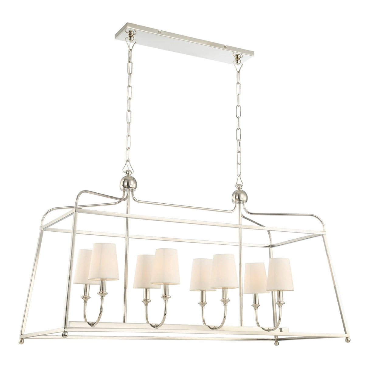 Libby Langdon for Crystorama Sylvan 8 Light Polished Nickel Chandelier 2249-PN