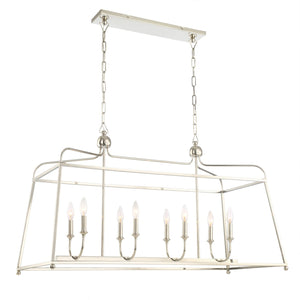 Libby Langdon for Crystorama Sylvan 8 Light Black Forged Chandelier 2249-BF