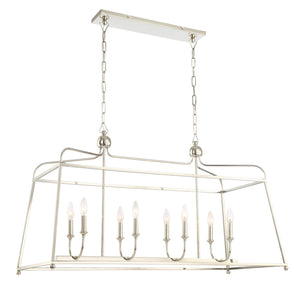 Libby Langdon for Crystorama Sylvan 8 Light Polished Nickel Chandelier 2249-PN_NOSHADE