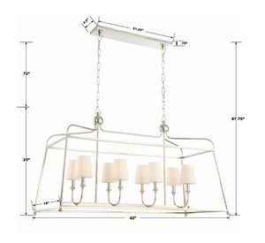 Libby Langdon for Crystorama Sylvan 8 Light Black Forged Chandelier 2249-BF